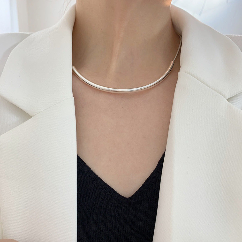 Daily Versatile S925 Sterling Silver Aquamarine Butterfly Necklace For Women, Non-Fading, Niche, High-End, Accessible Luxury Clavicle Chain New