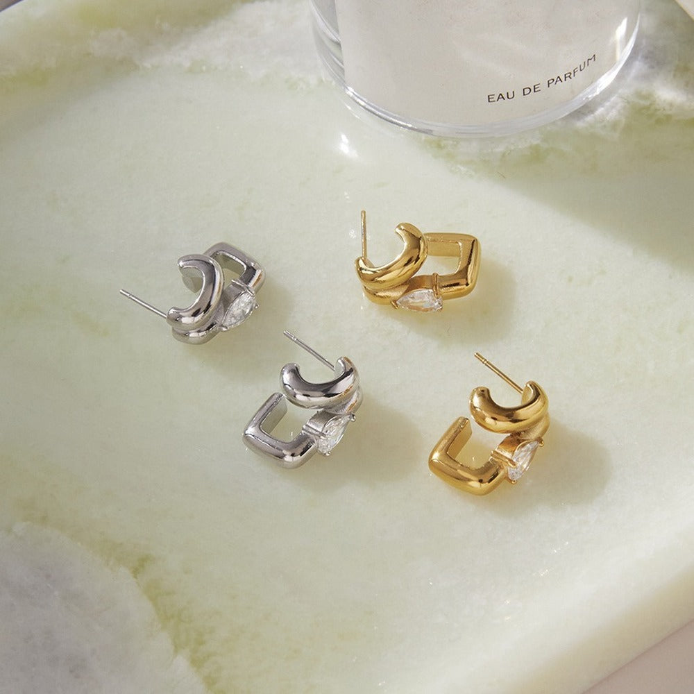 Two Tone Hoop Earrings Collection