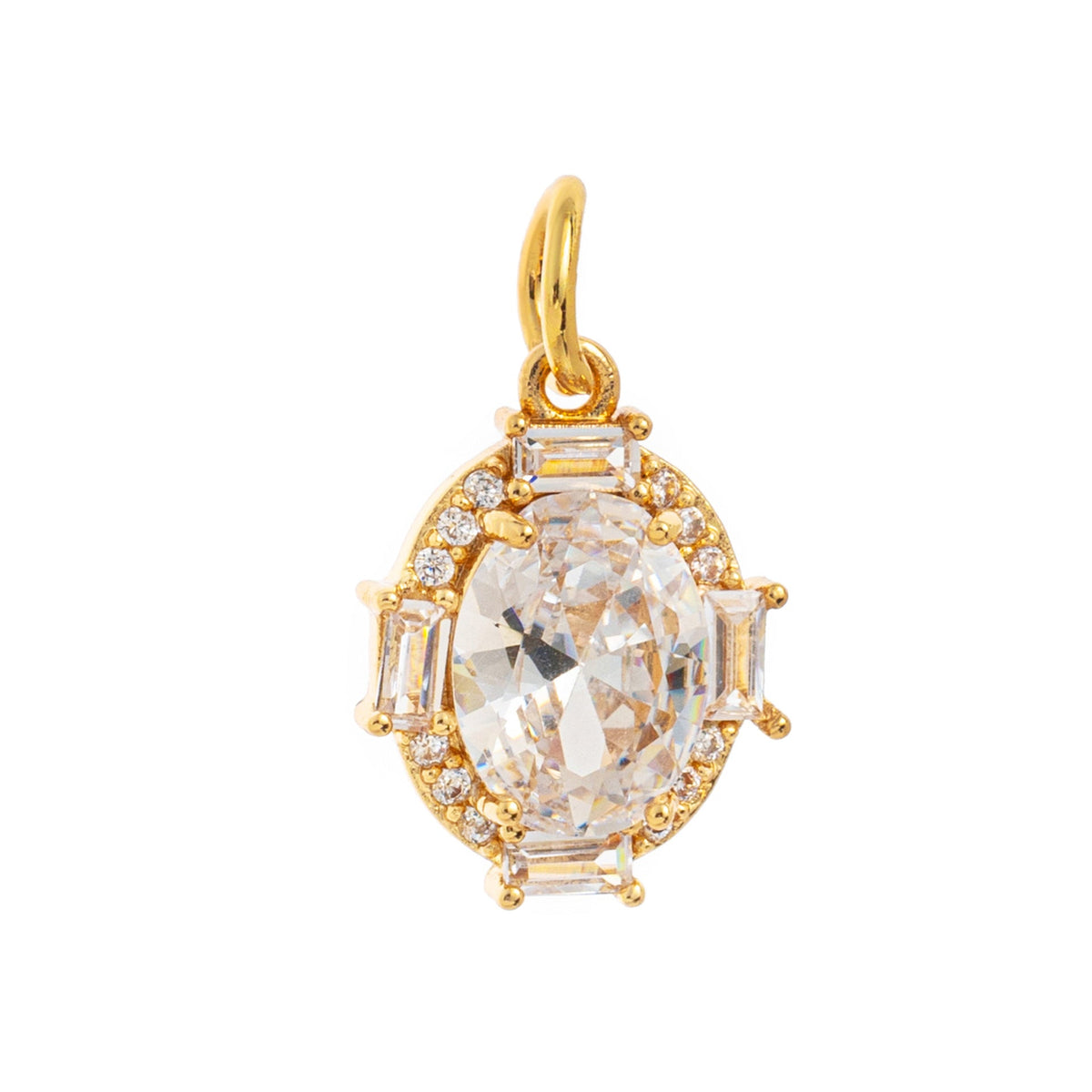 18K gold birthstone with letter design exquisite and dazzling necklace