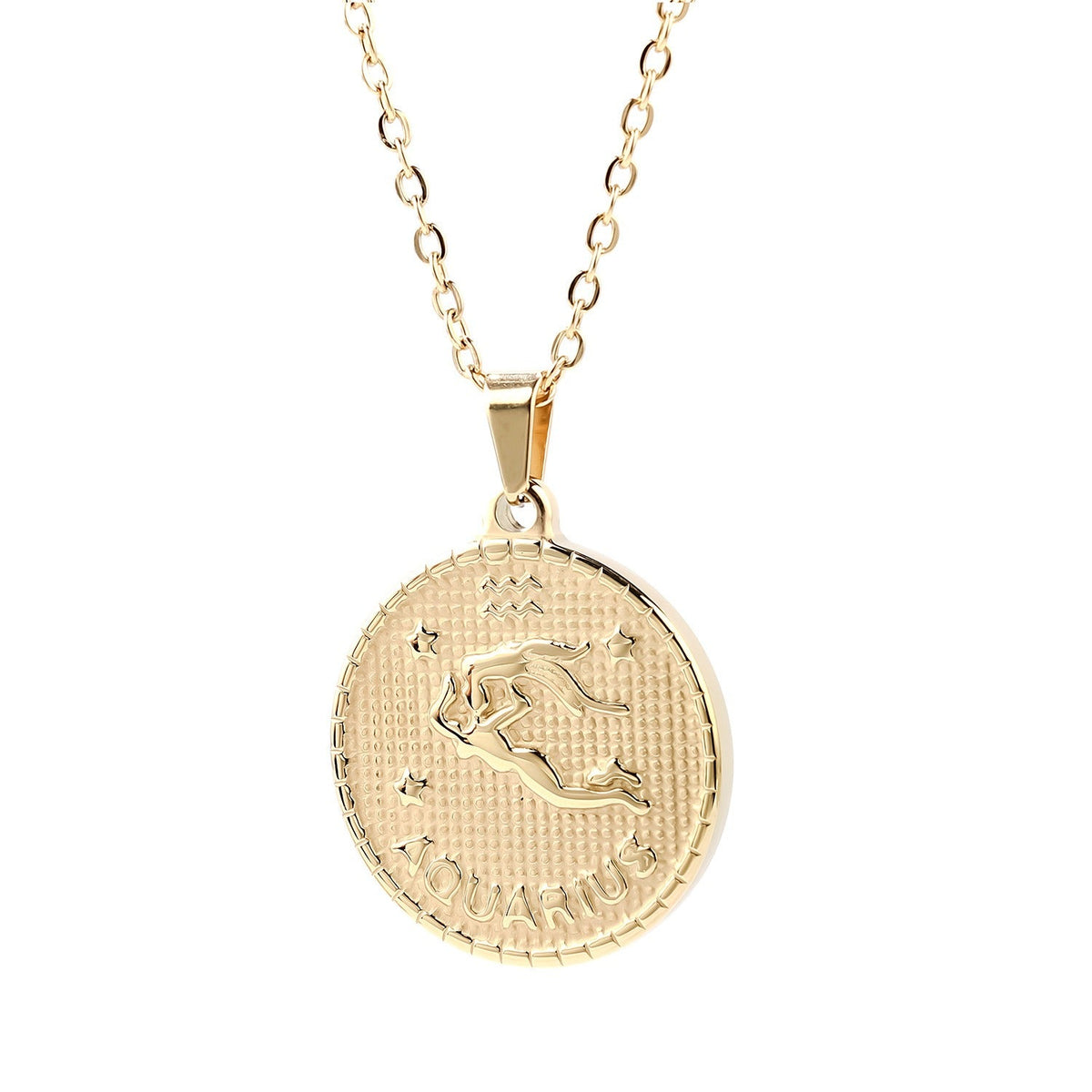 18K Gold Light Luxury Twelve Constellation Pendant Necklace