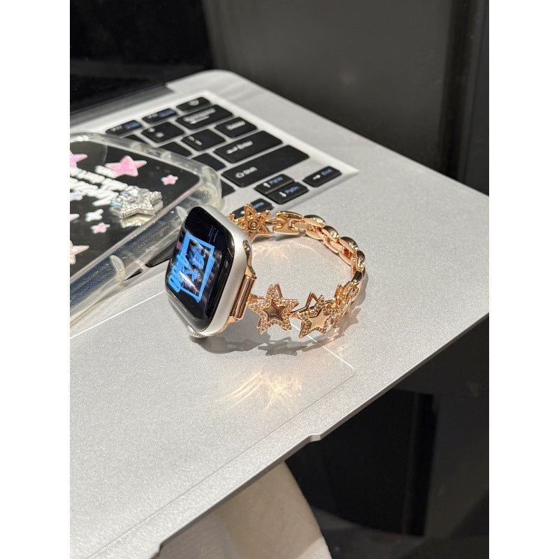Star-rotating Zirconia Metal Watch Strap
