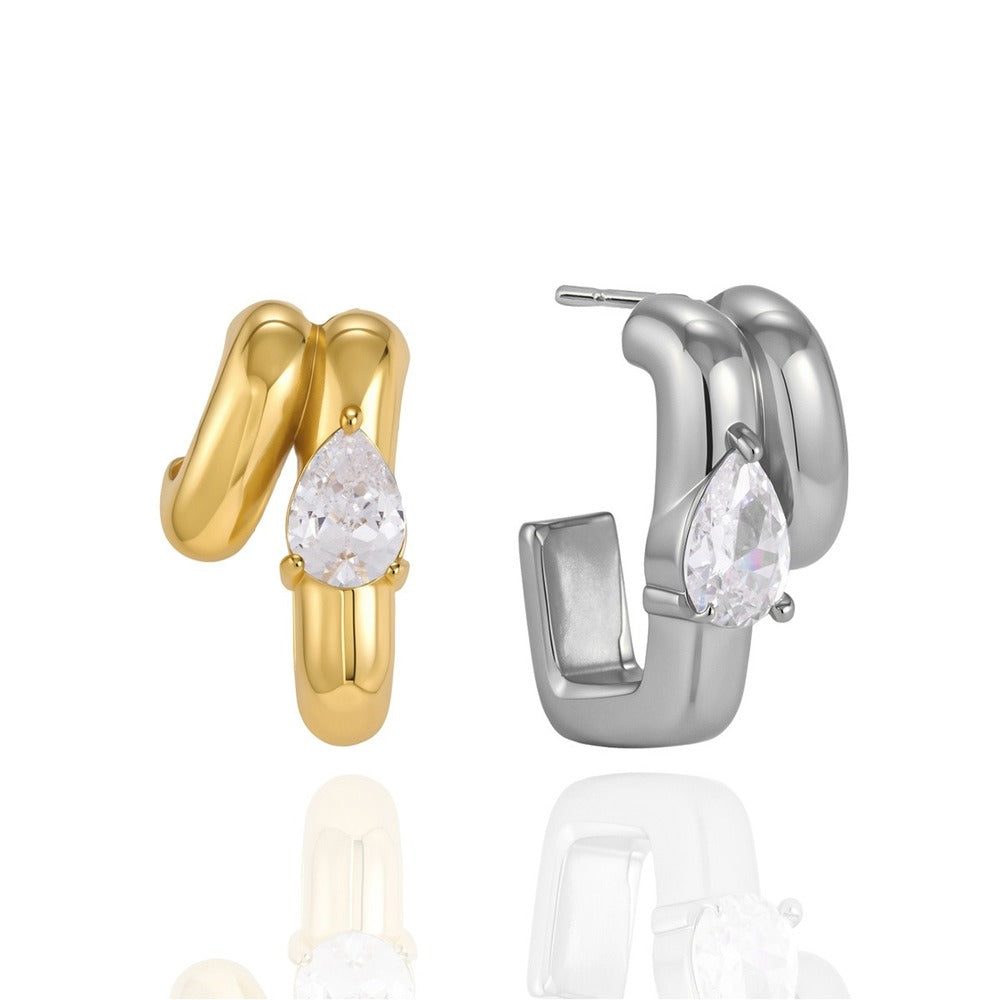 Two Tone Hoop Earrings Collection