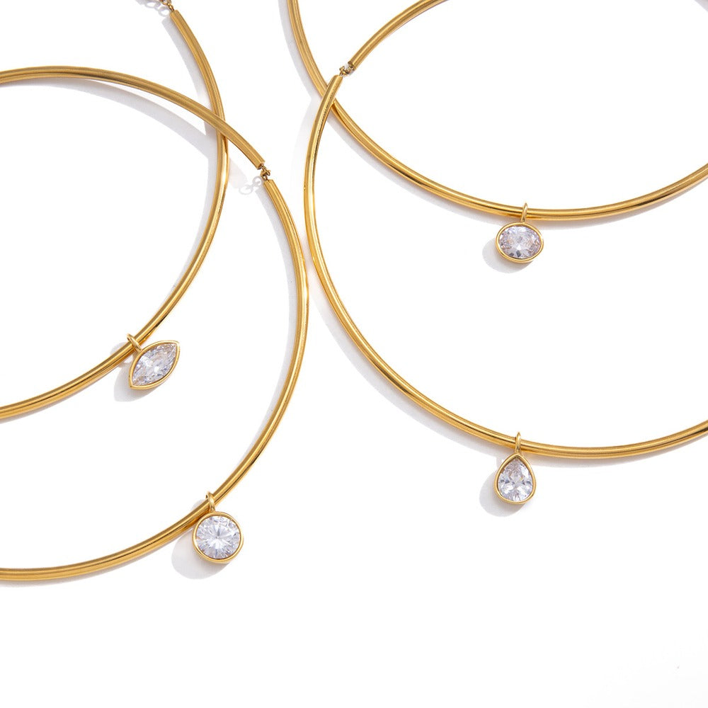 Zircon Choker Necklace Collection