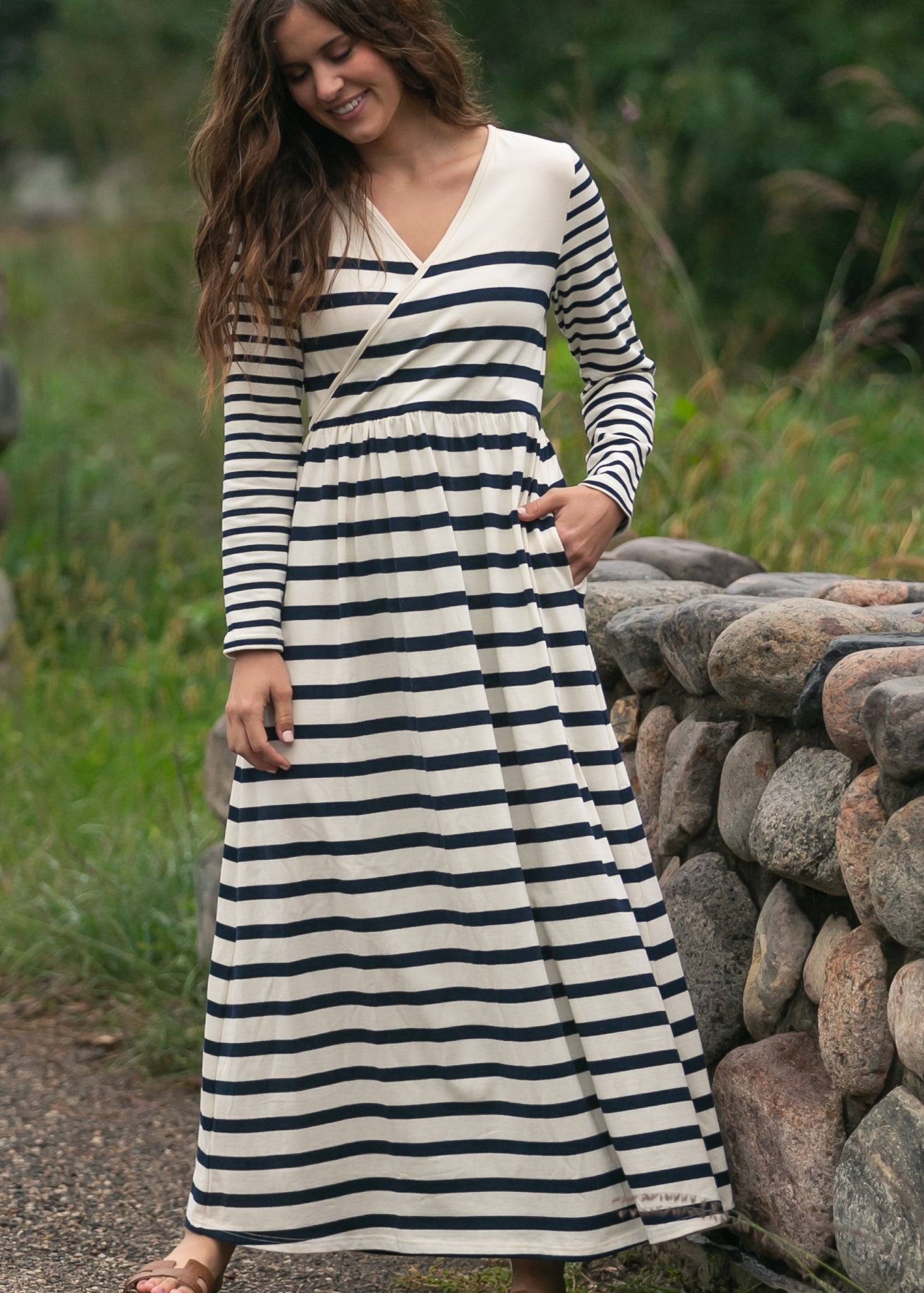 Celeste Striped Knit Maxi Dress