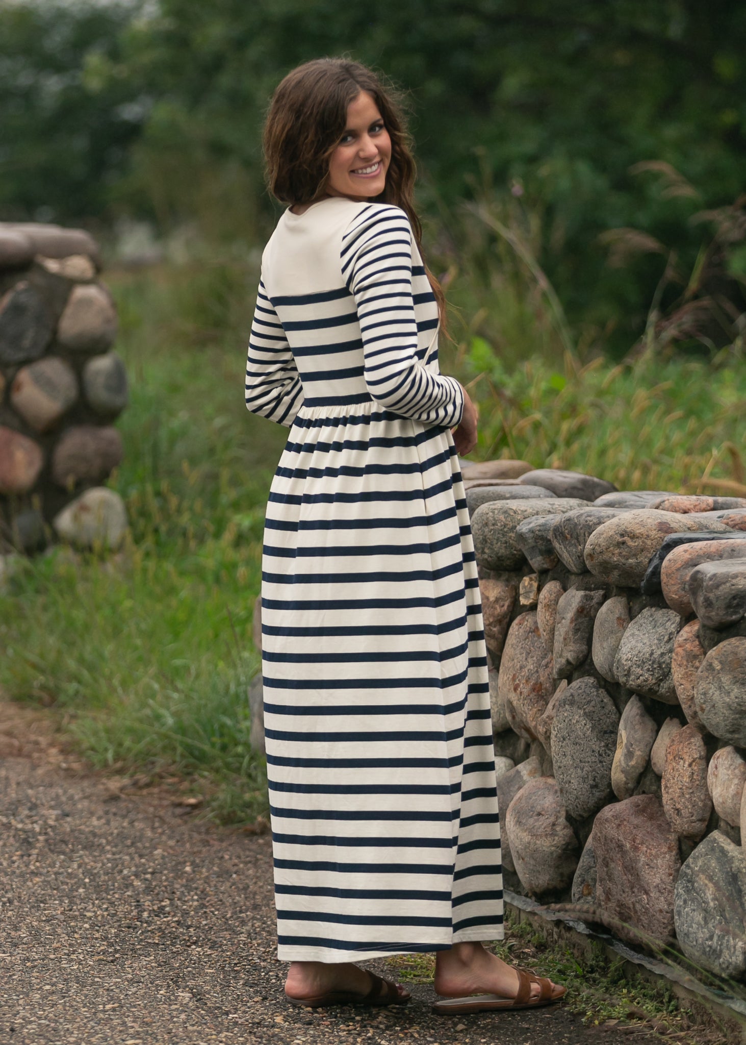 Celeste Striped Knit Maxi Dress