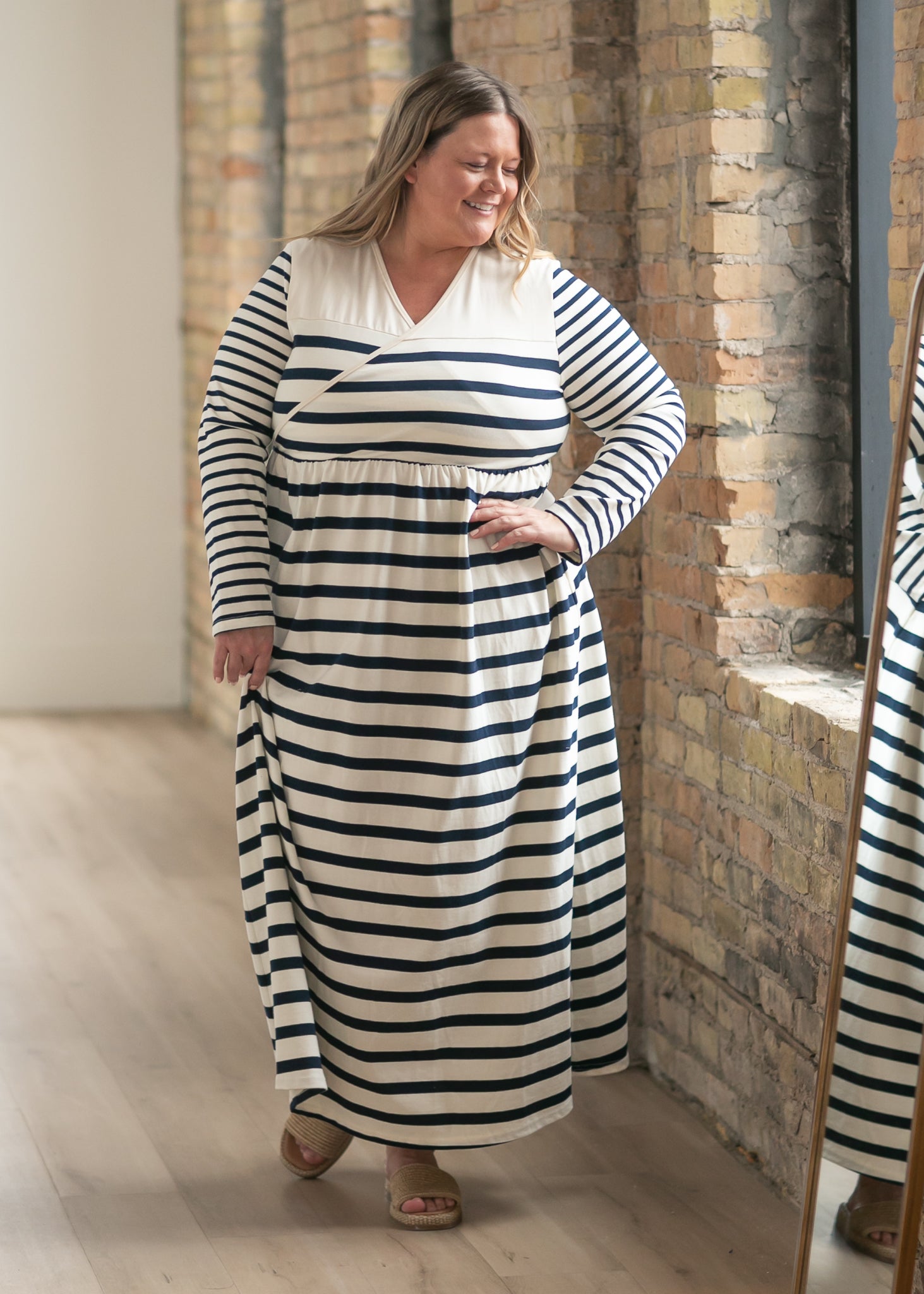 Celeste Striped Knit Maxi Dress