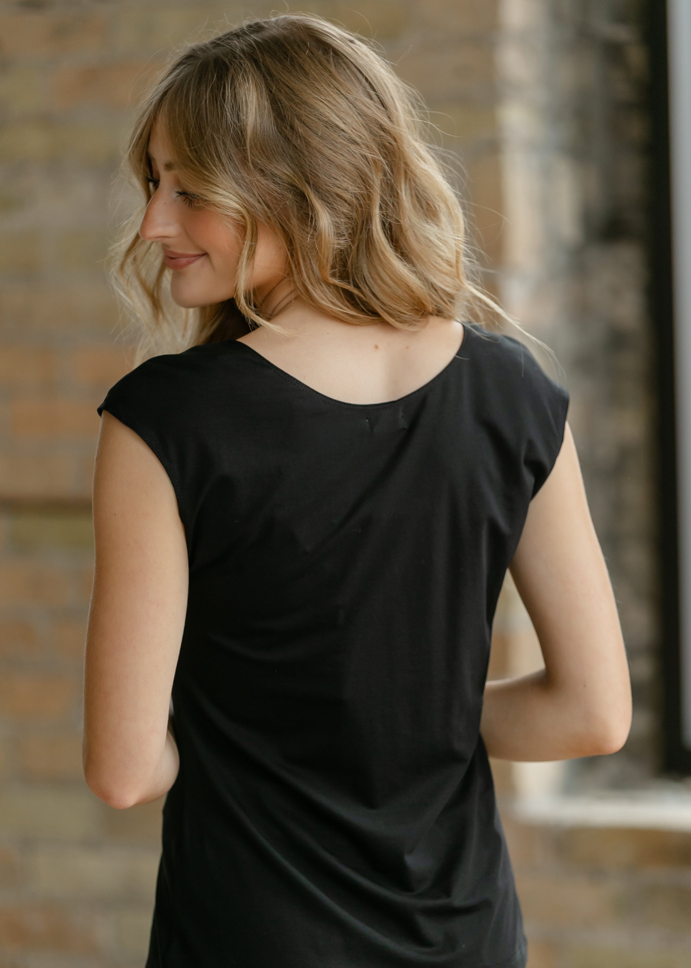 Classic Black Cap Sleeve Tank