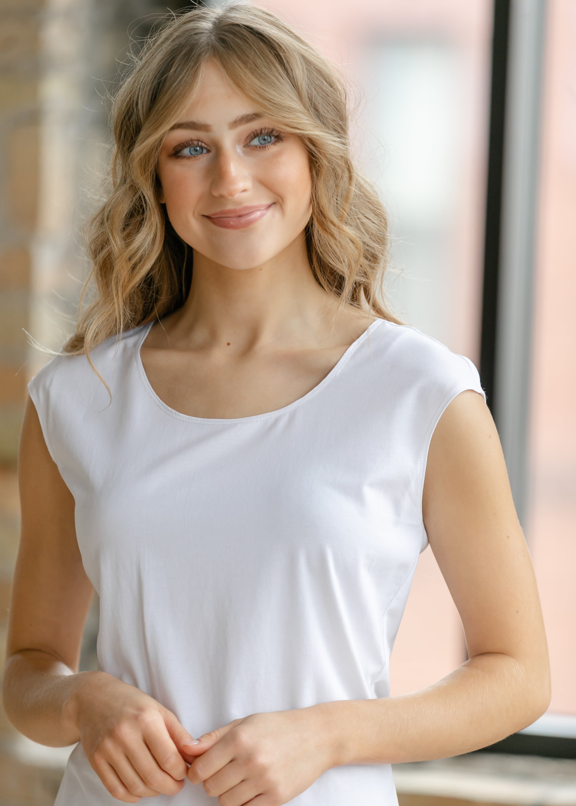 Classic White Cap Sleeve Tank