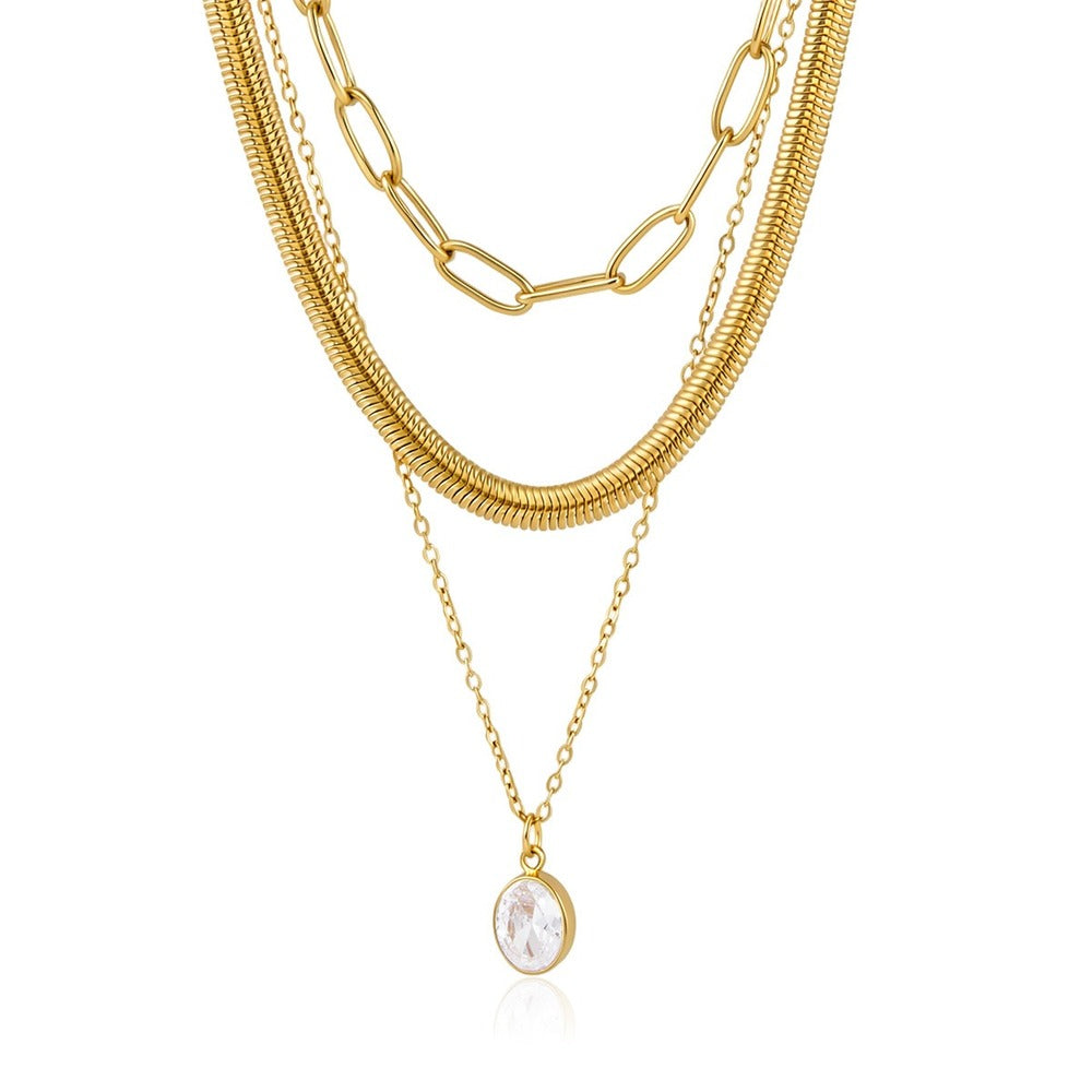 Pearl Drop Layered Necklace
