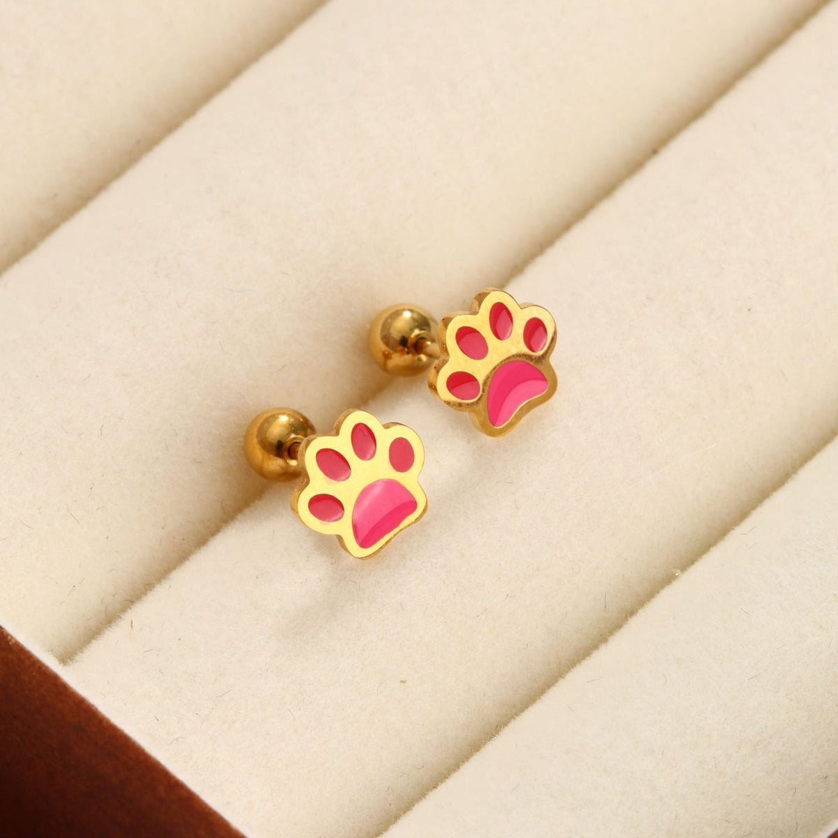 18K gold geometric inlaid gemstone design trendy personality earrings