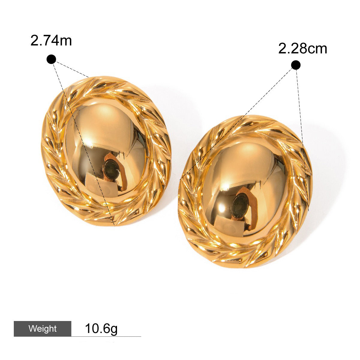 18K gold geometric inlaid gemstone design classic fashion earring ring set