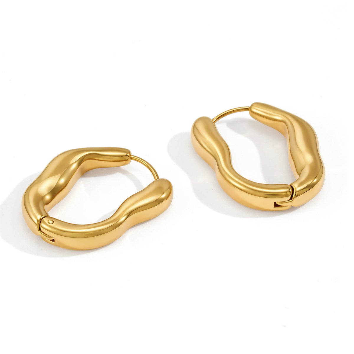 Wavy Hoop Earrings