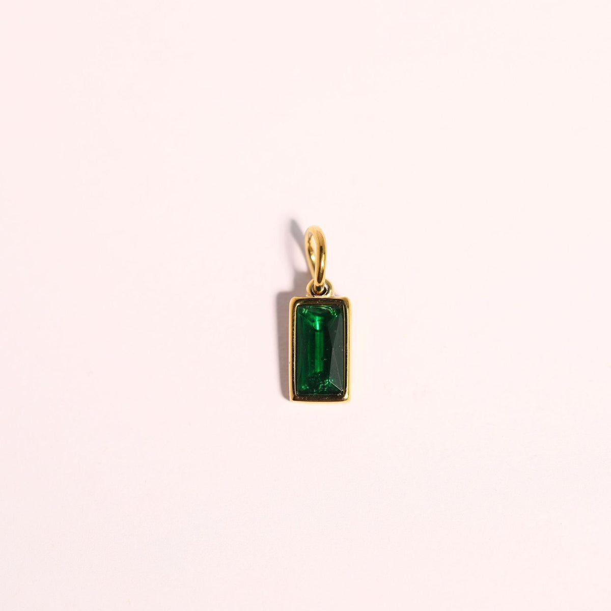 18K gold letters with birthstone design high-end necklace