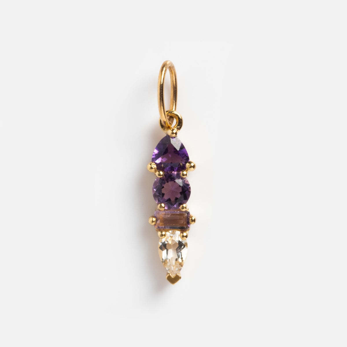 18K gold letters with birthstone design beautiful and dazzling necklace