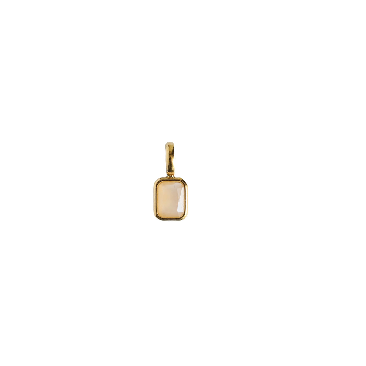 18K gold birthstone with letter design elegant necklace