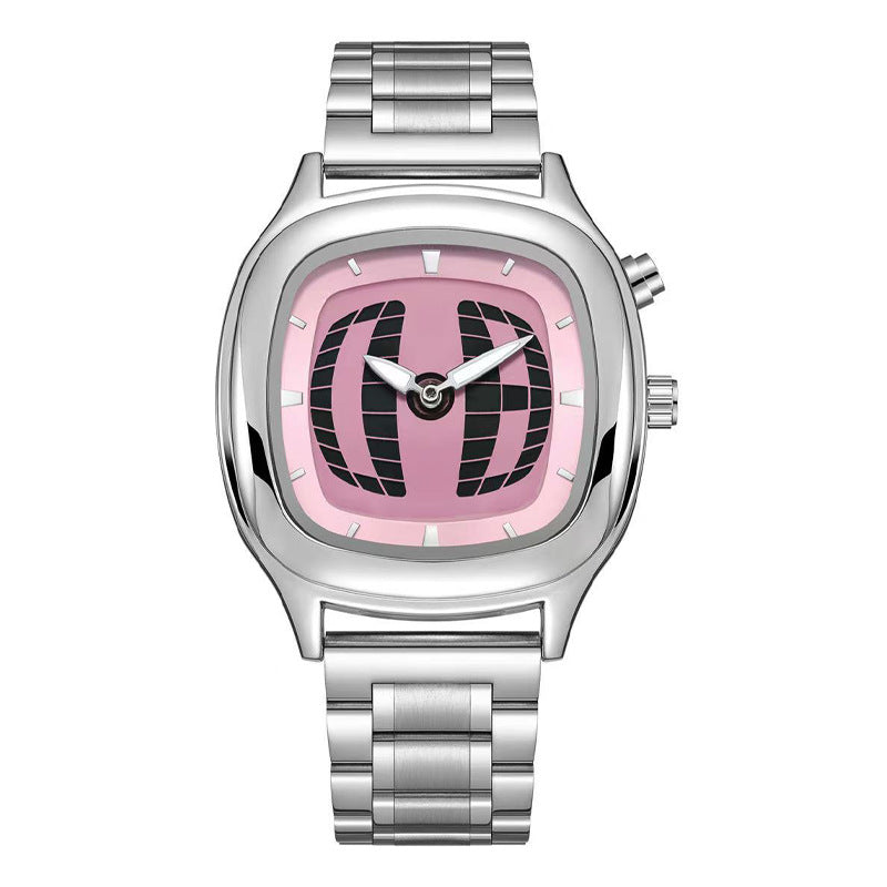 Retro-style Digital Display Watch With Hands And Numbersexclusive Trendy Quartz Timepiece