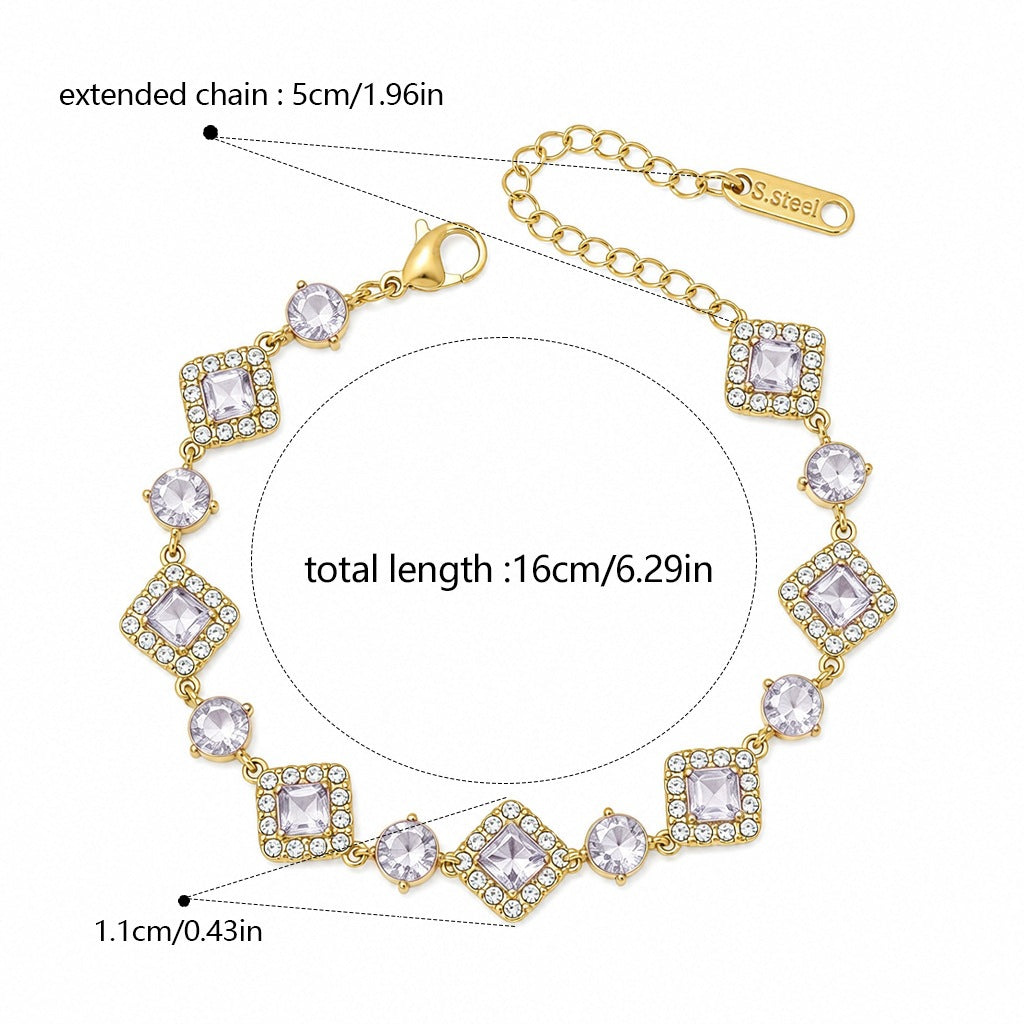 Colored Diamond Stainless Steel Dopamine Bracelet