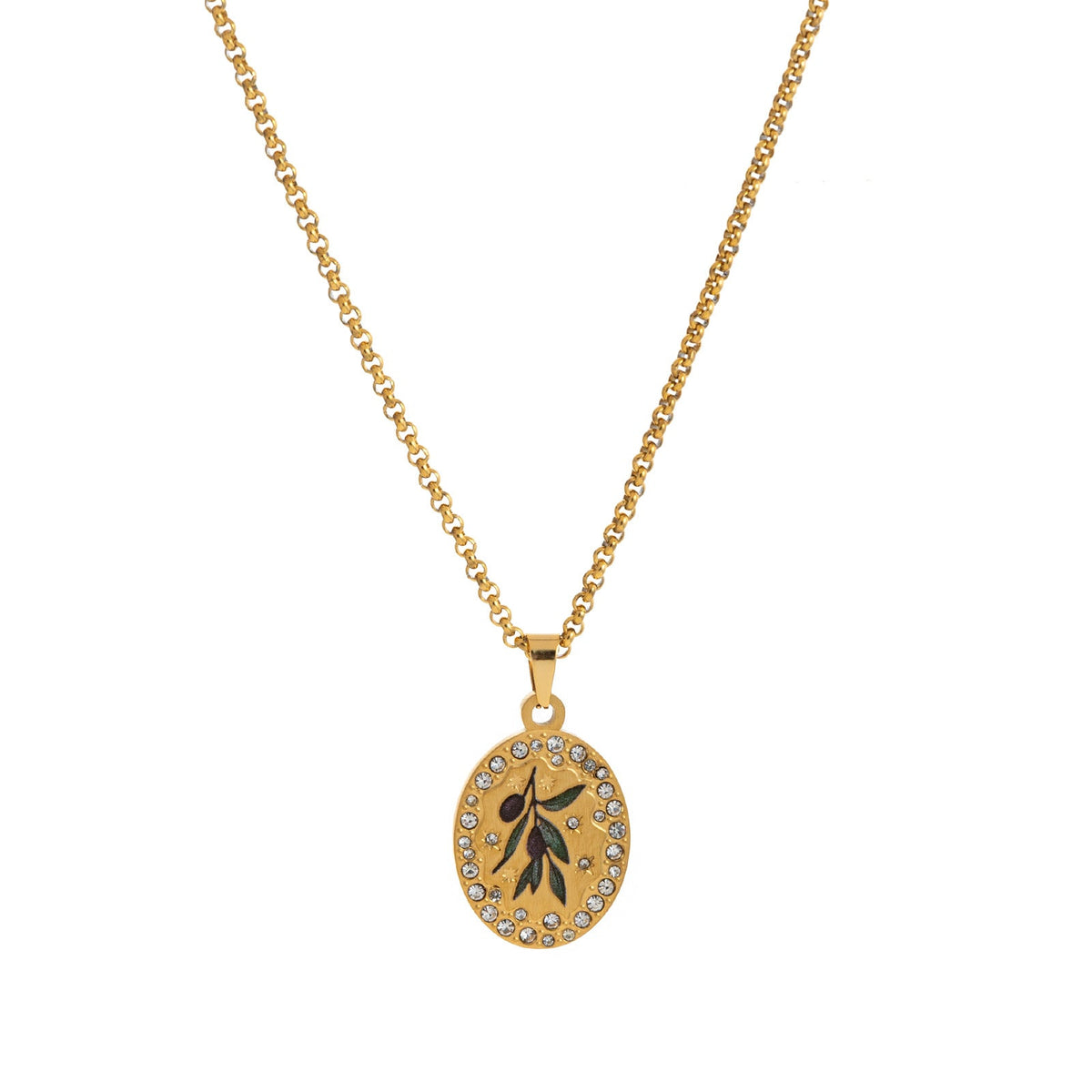 Enamel Motif Pendant Necklace Collection