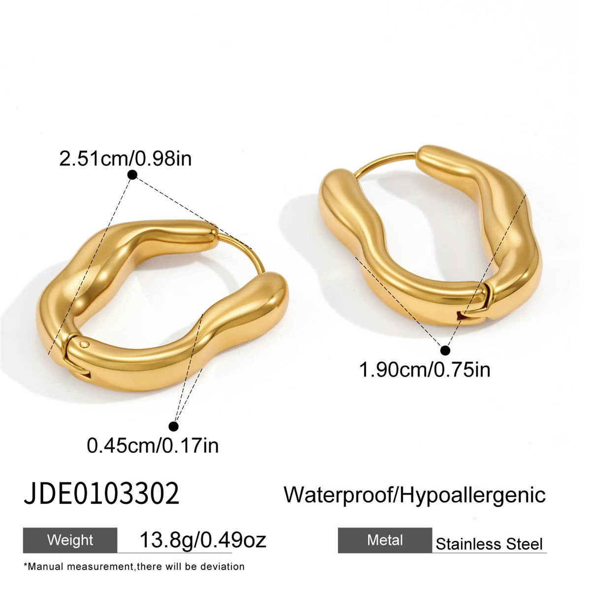 Wavy Hoop Earrings