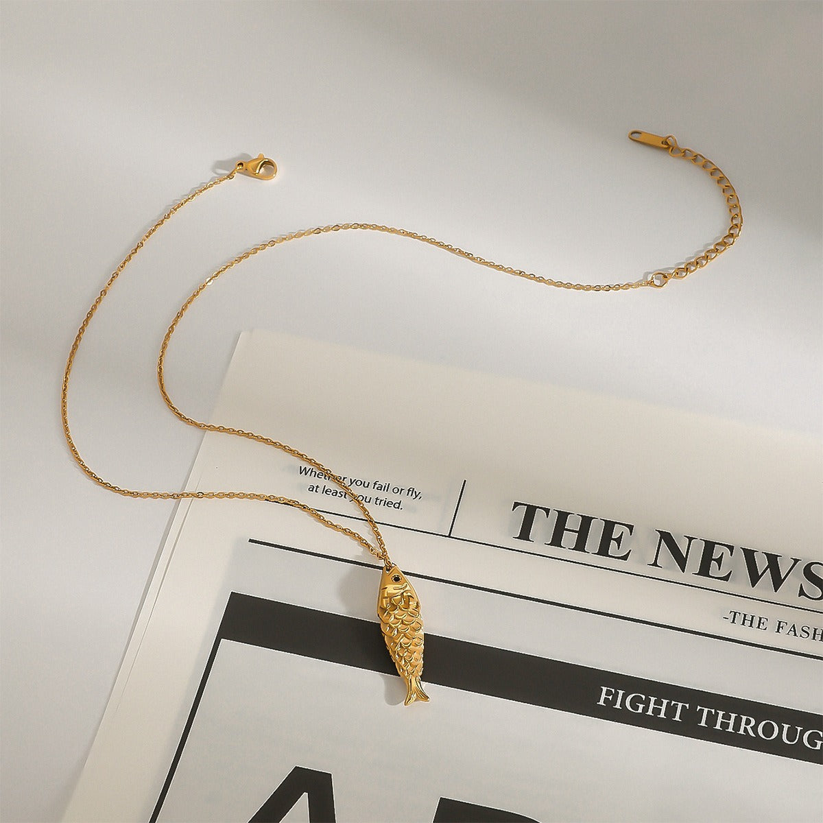 18K Goldfish Shape Design Exquisite Fashion Necklace Bracelet Set