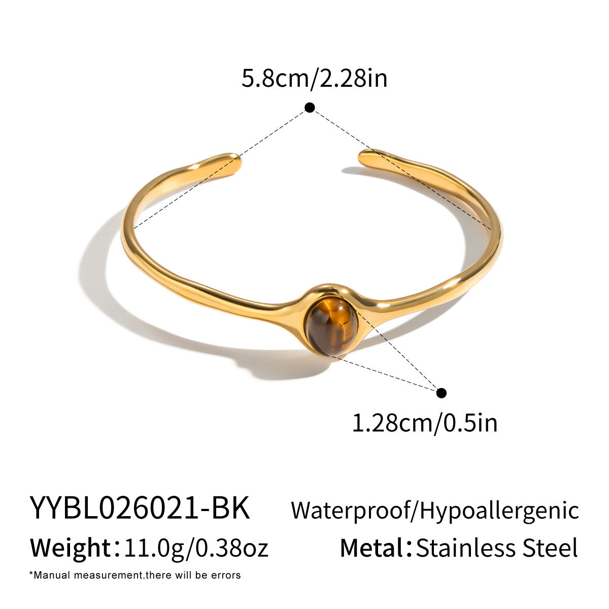 Natural Stone Round Ring Bracelet For Women