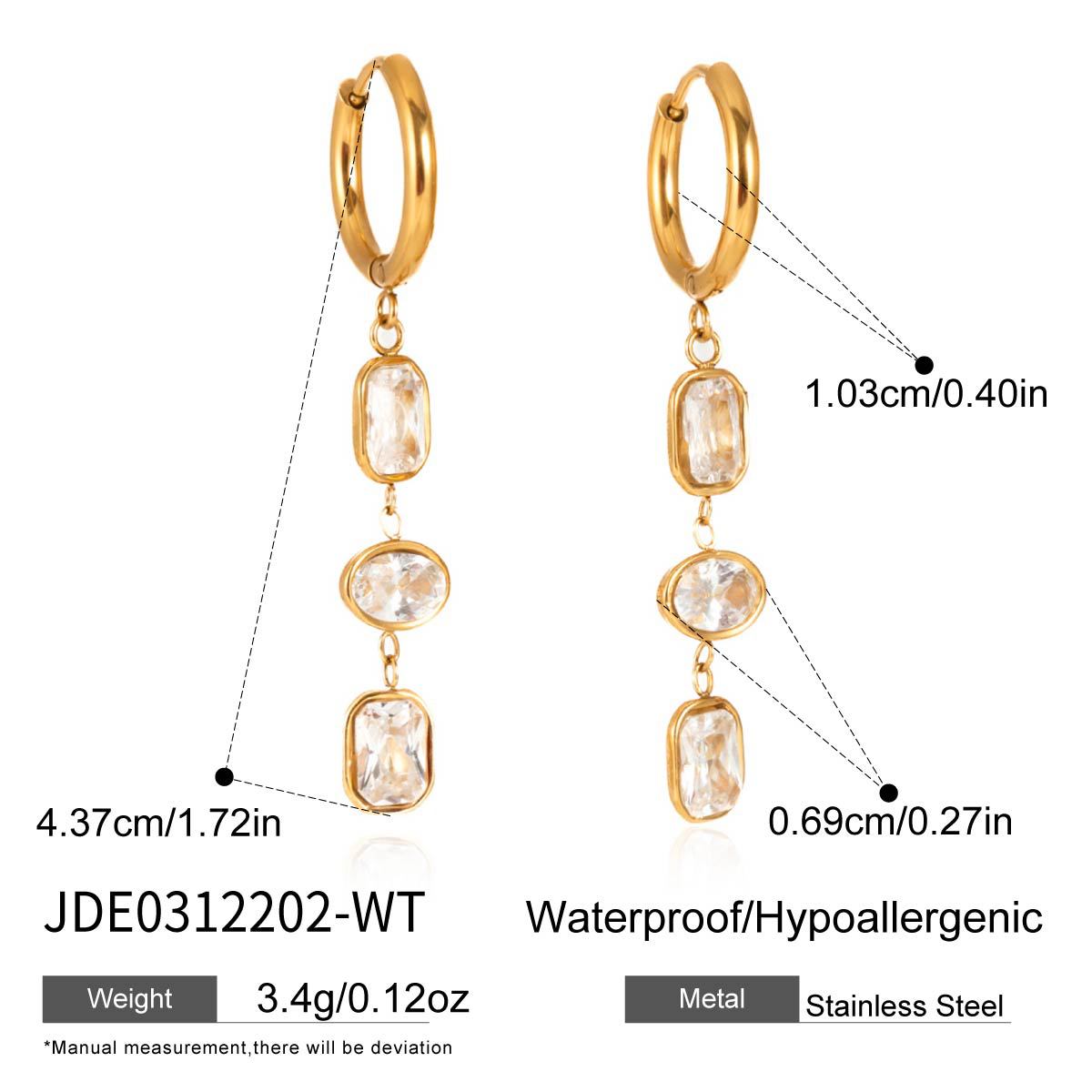 Color Zircon Tassel Earrings Collection