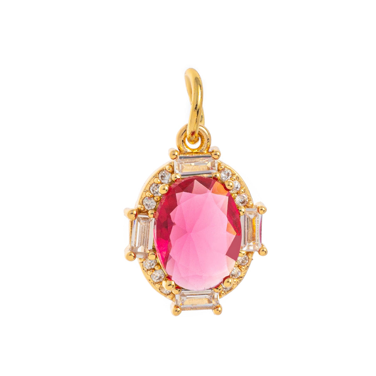 18K gold birthstone with letter design exquisite and dazzling necklace