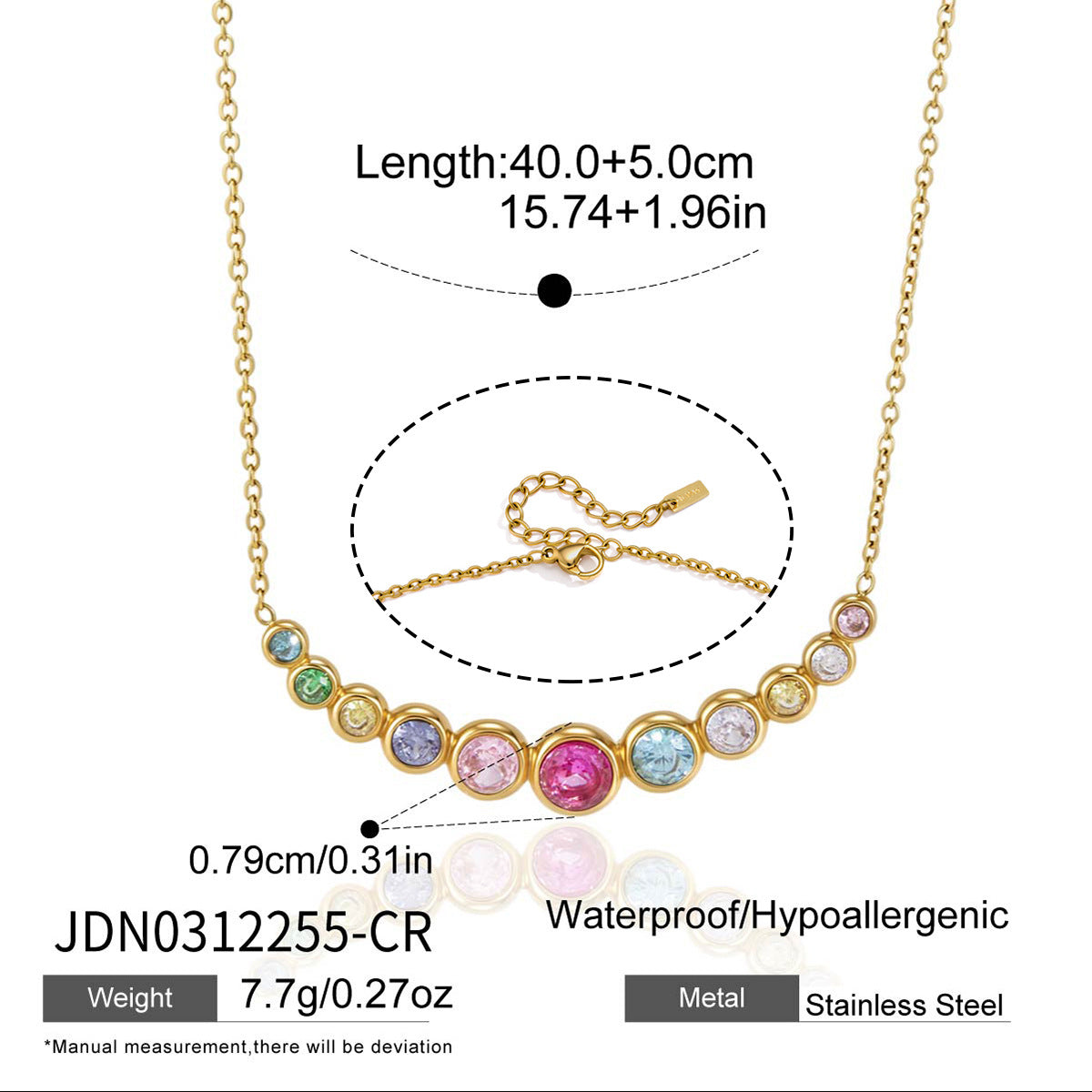 Color Zircon Necklace Collection