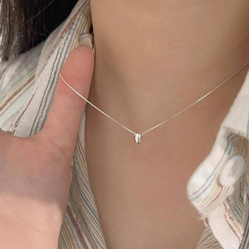 S925 Sterling Silver Pearl Necklace For Women, Niche Design, Light Luxury, Stylish And Versatile, High-End Clavicle Chain Accessory, Trendy