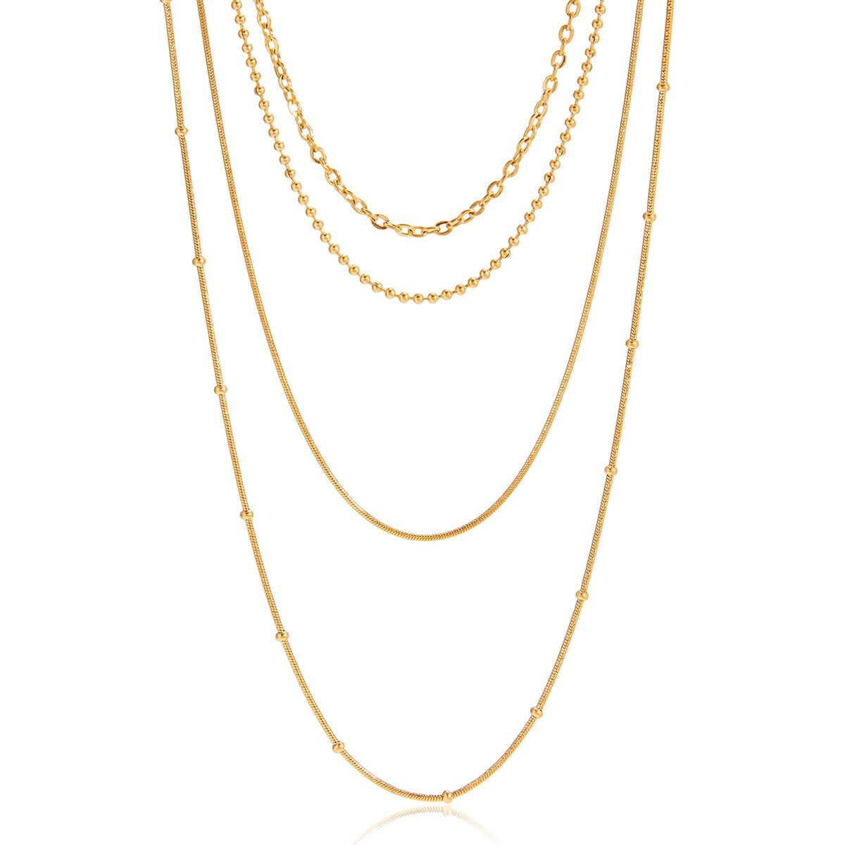 18K gold layered necklace