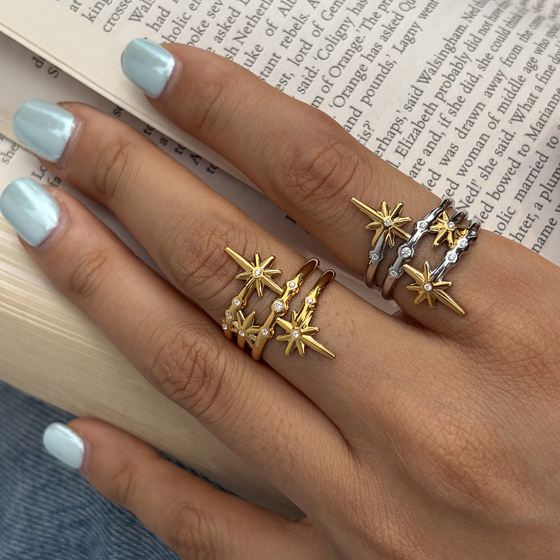 Starburst Zircon Ring Collection