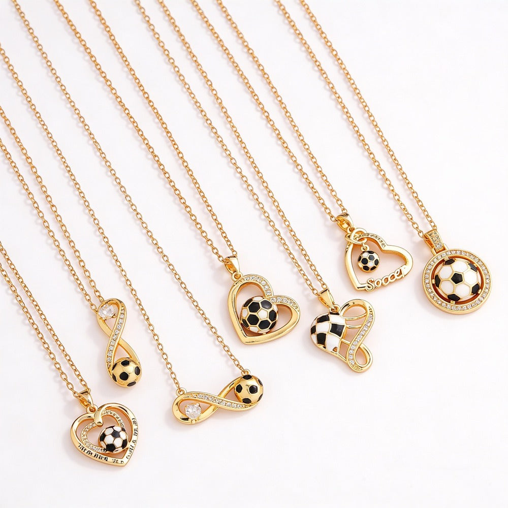 Soccer Heart Necklace Collection
