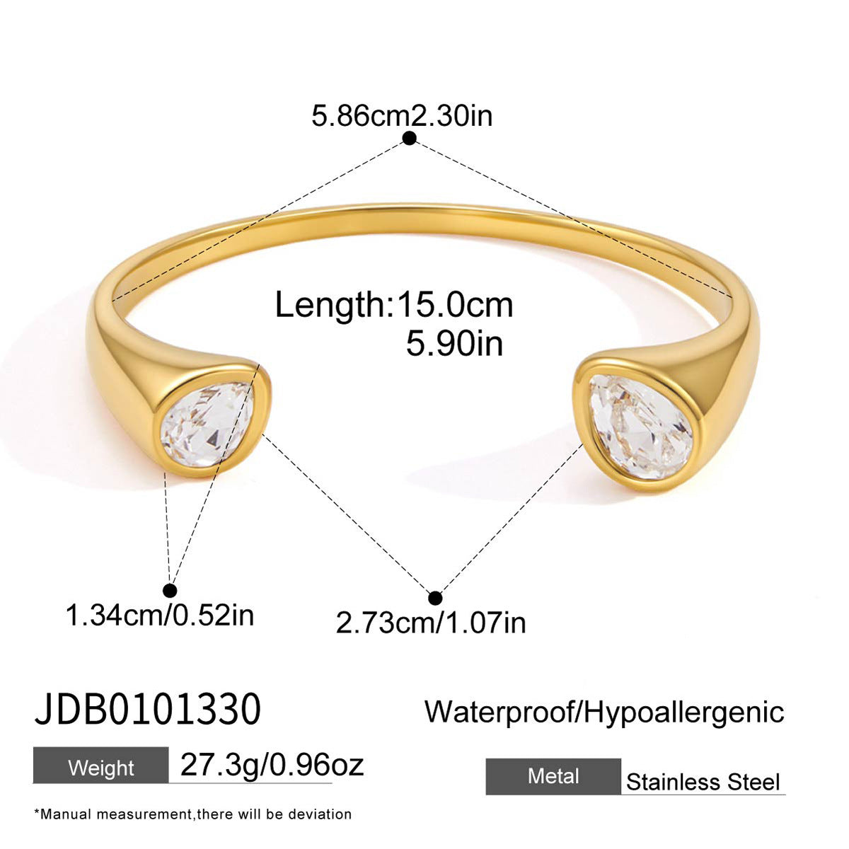 Bezel Zircon Open Bangle Collection