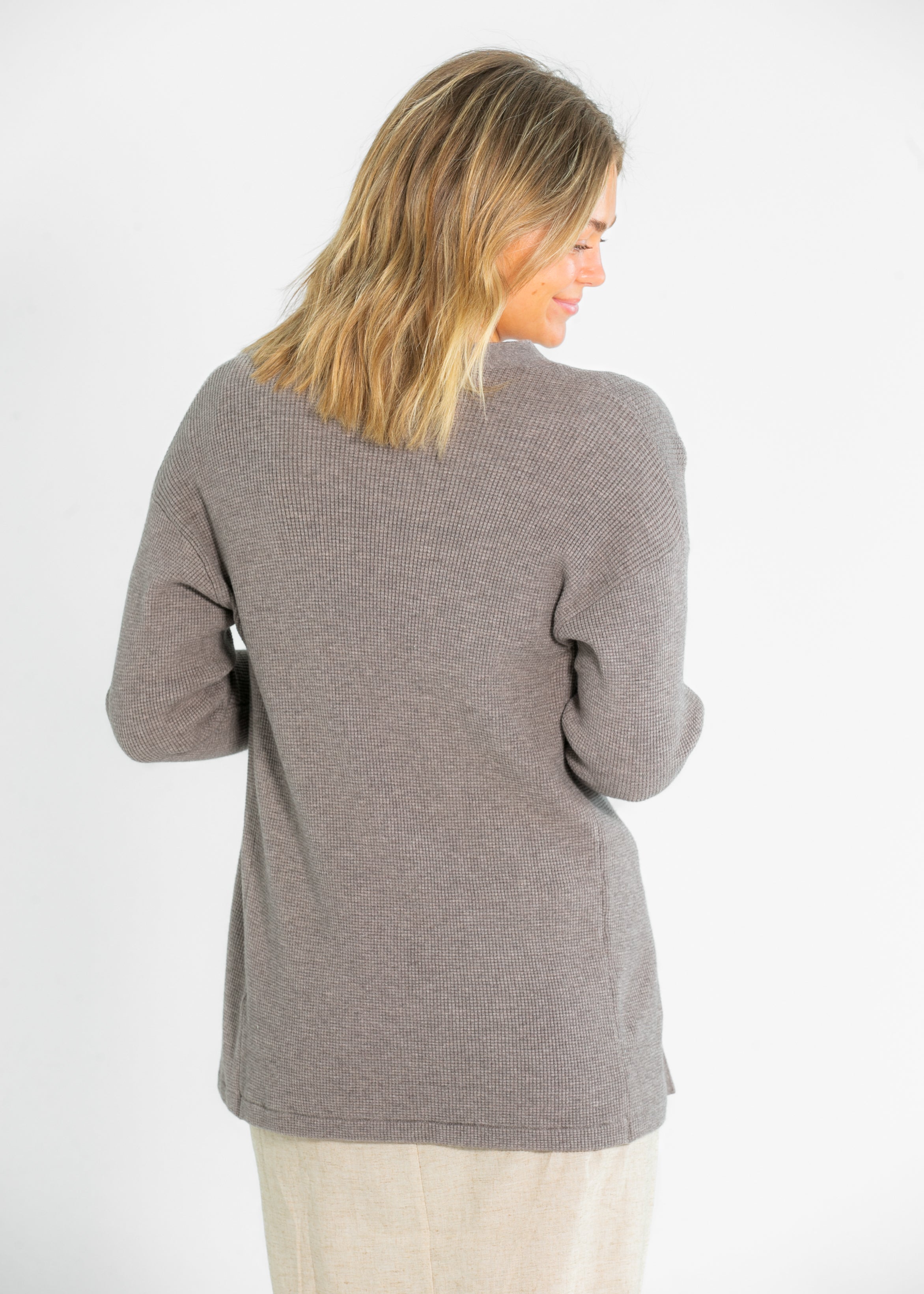 Essential Waffle Knit Cardigan