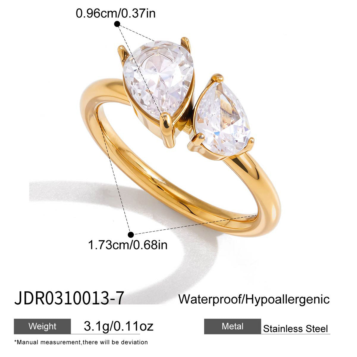 Geometric Zircon Ring Assortment