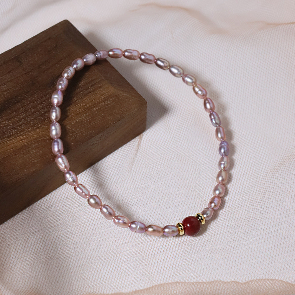 Natural Baroque Pearl And Kyanite Bracelet