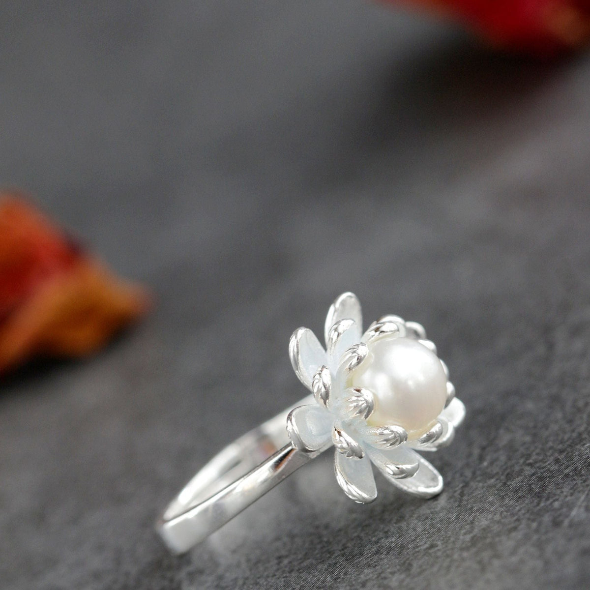 Natural Freshwater Pearl Handmade Silver Ring