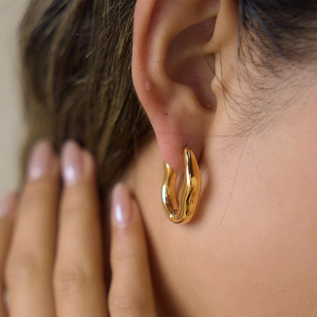 Wavy Hoop Earrings