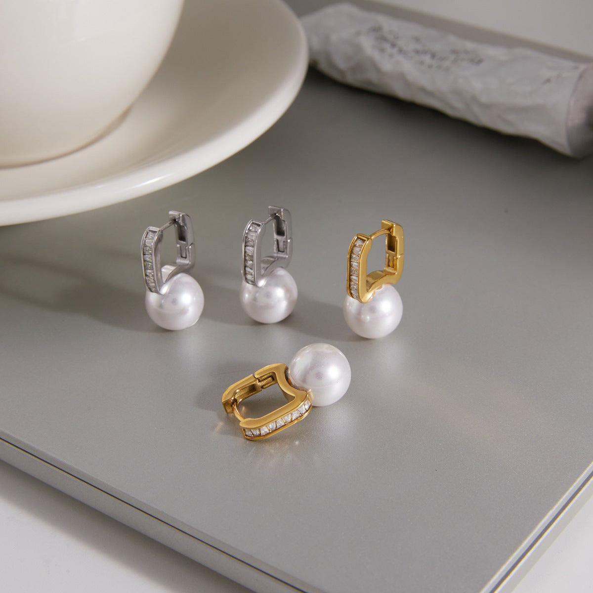 Resin Pearl Drop Earrings Collection