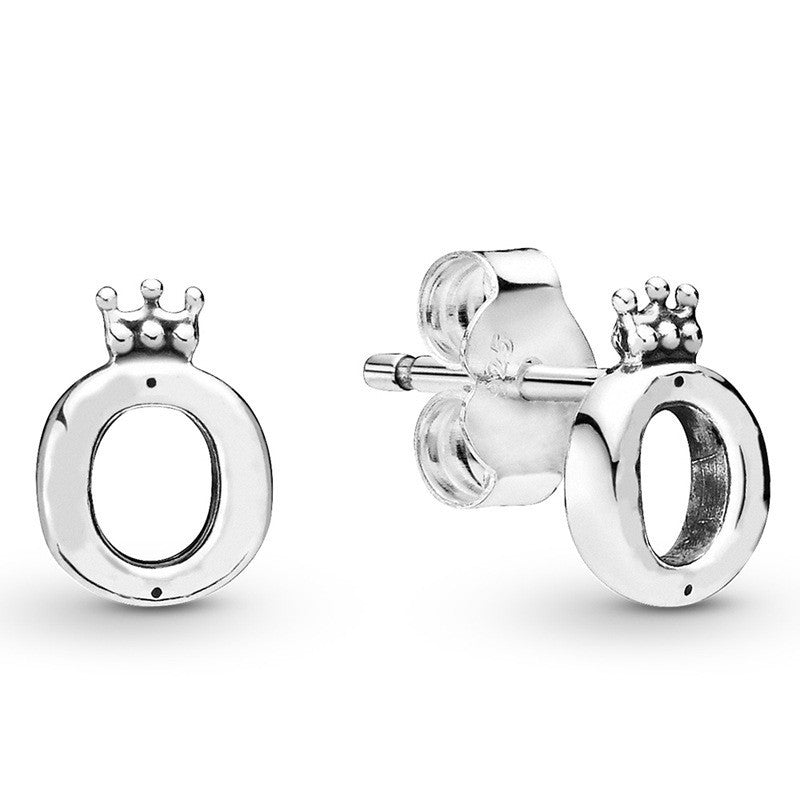 Fashionable And Versatile White Copper-Plated 925 Silver Earrings