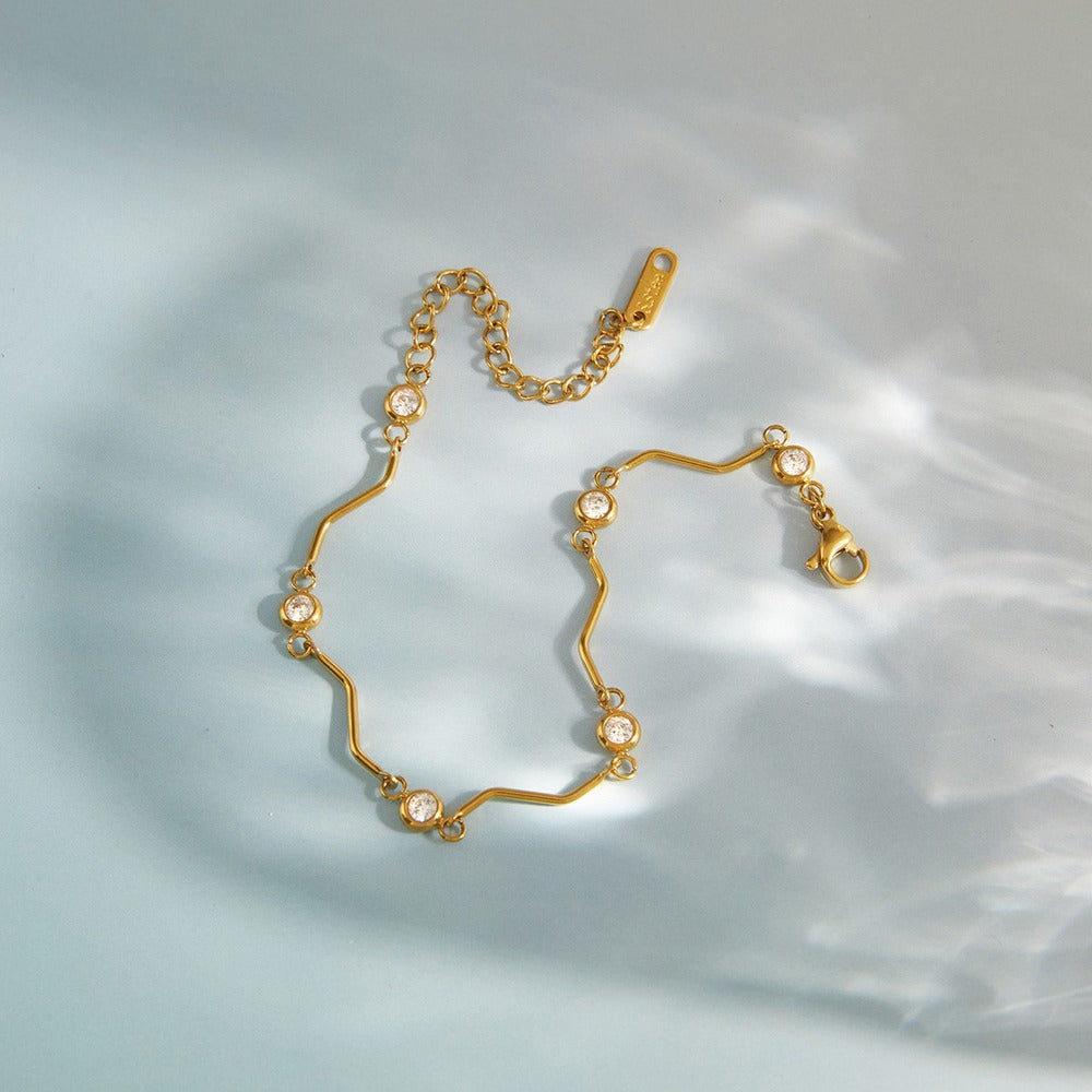 Zircon Chain Bracelet Collection