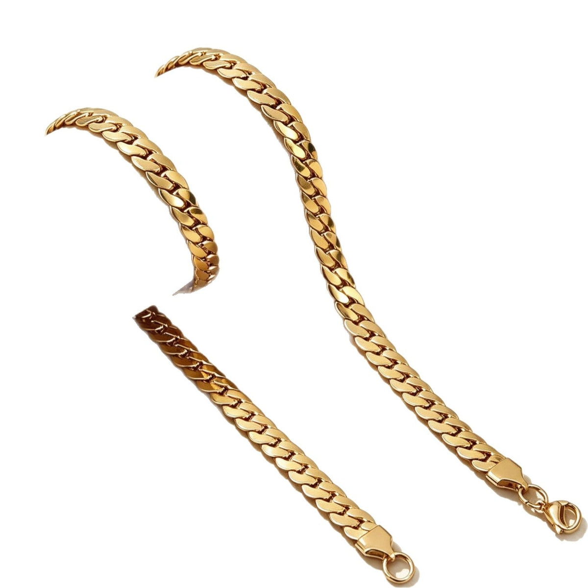 Modern 314 Stainless Steel Plated And Gold Plated Necklace And Bracelet