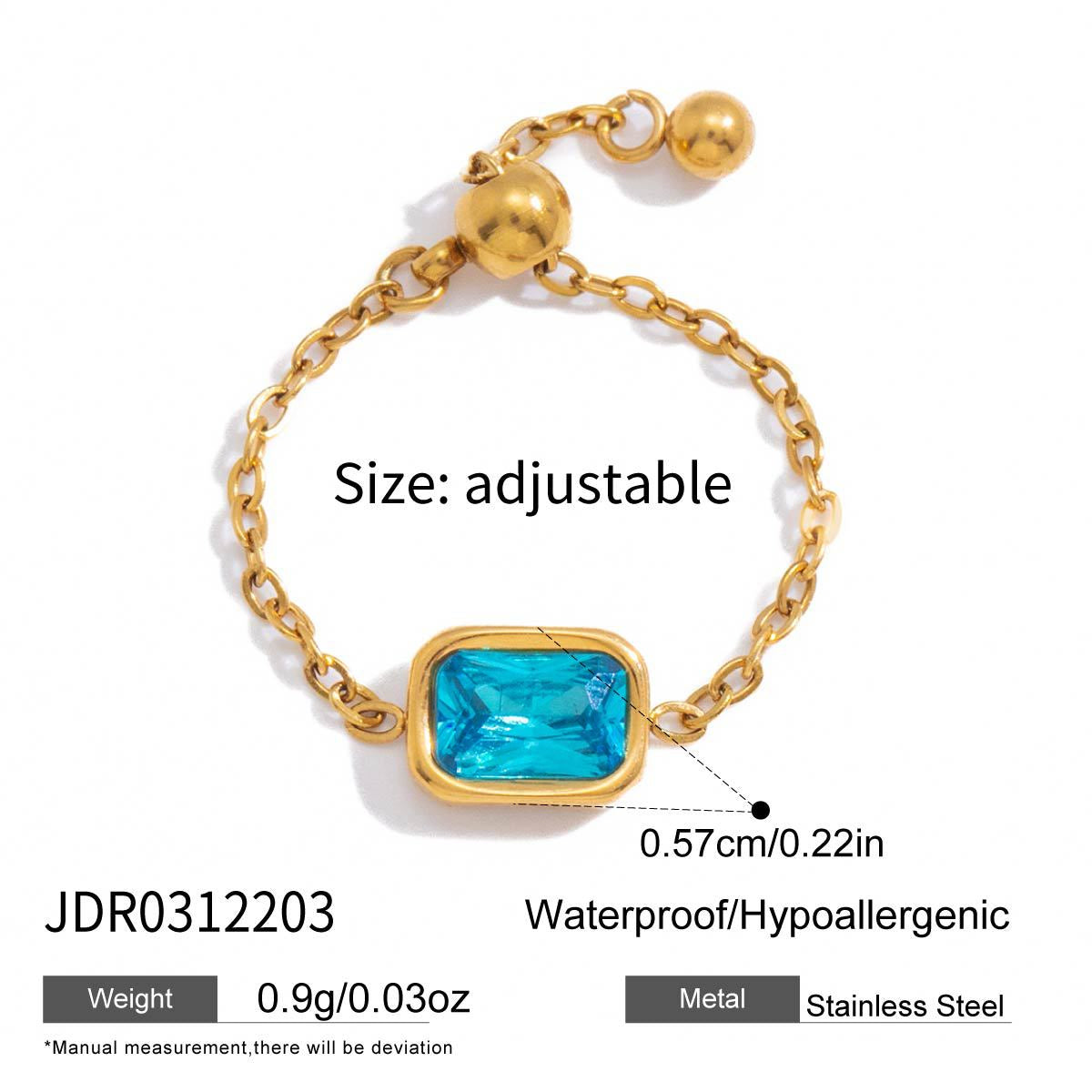 Adjustable Zircon Ring Collection