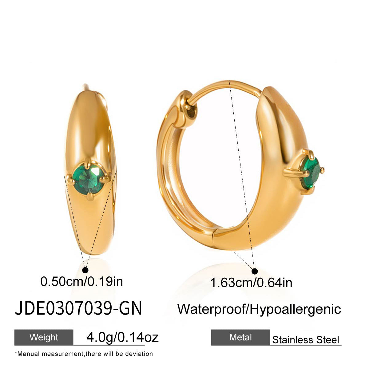 Green Zircon Earrings Collection