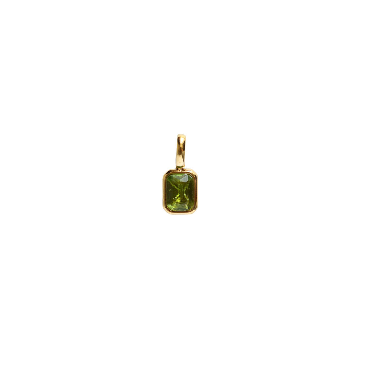 18K gold birthstone with letter design elegant necklace