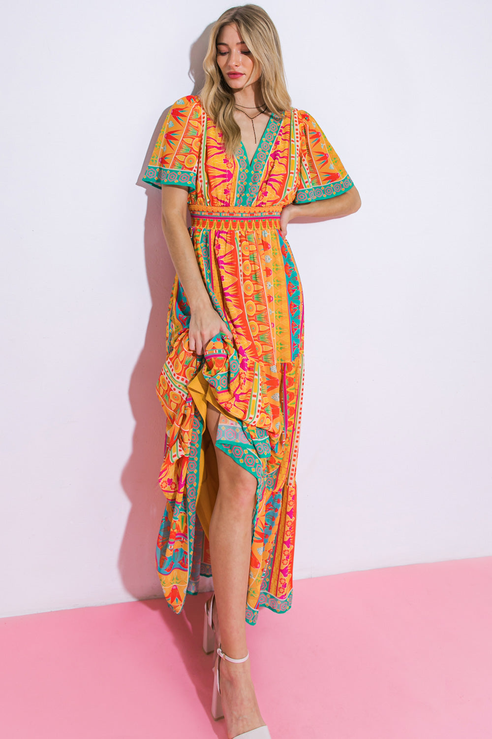 BE THAT GIRL WOVEN MAXI DRESS