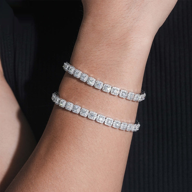 Hip-hop Moissanite Bracelet For Men And Women