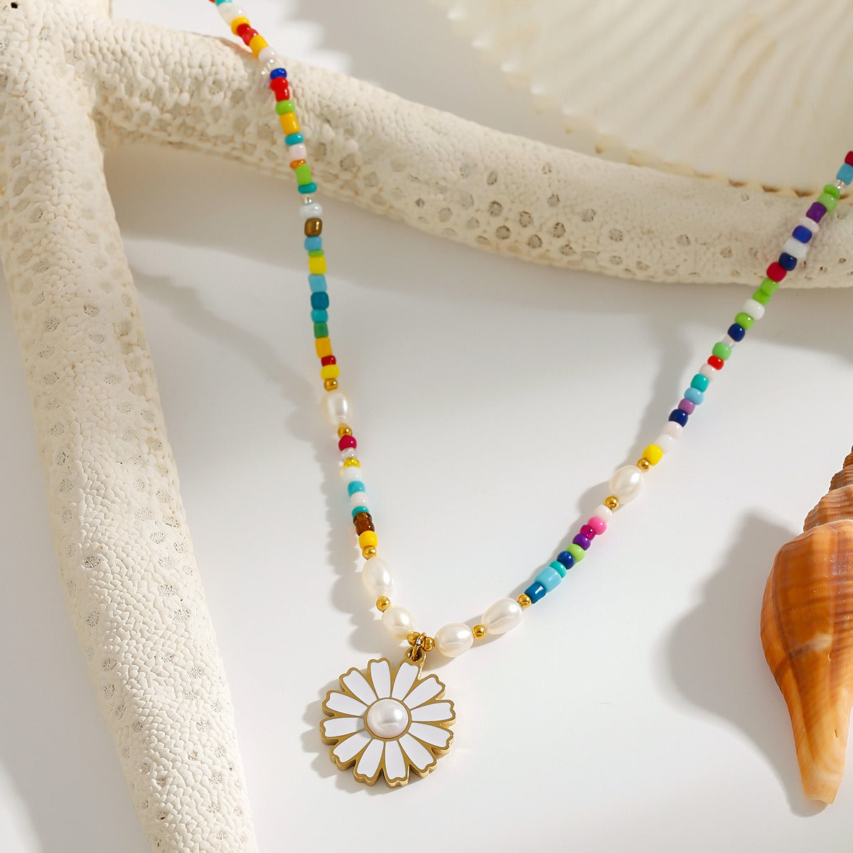 18K gold coral-shaped design trendy personality earring necklace set