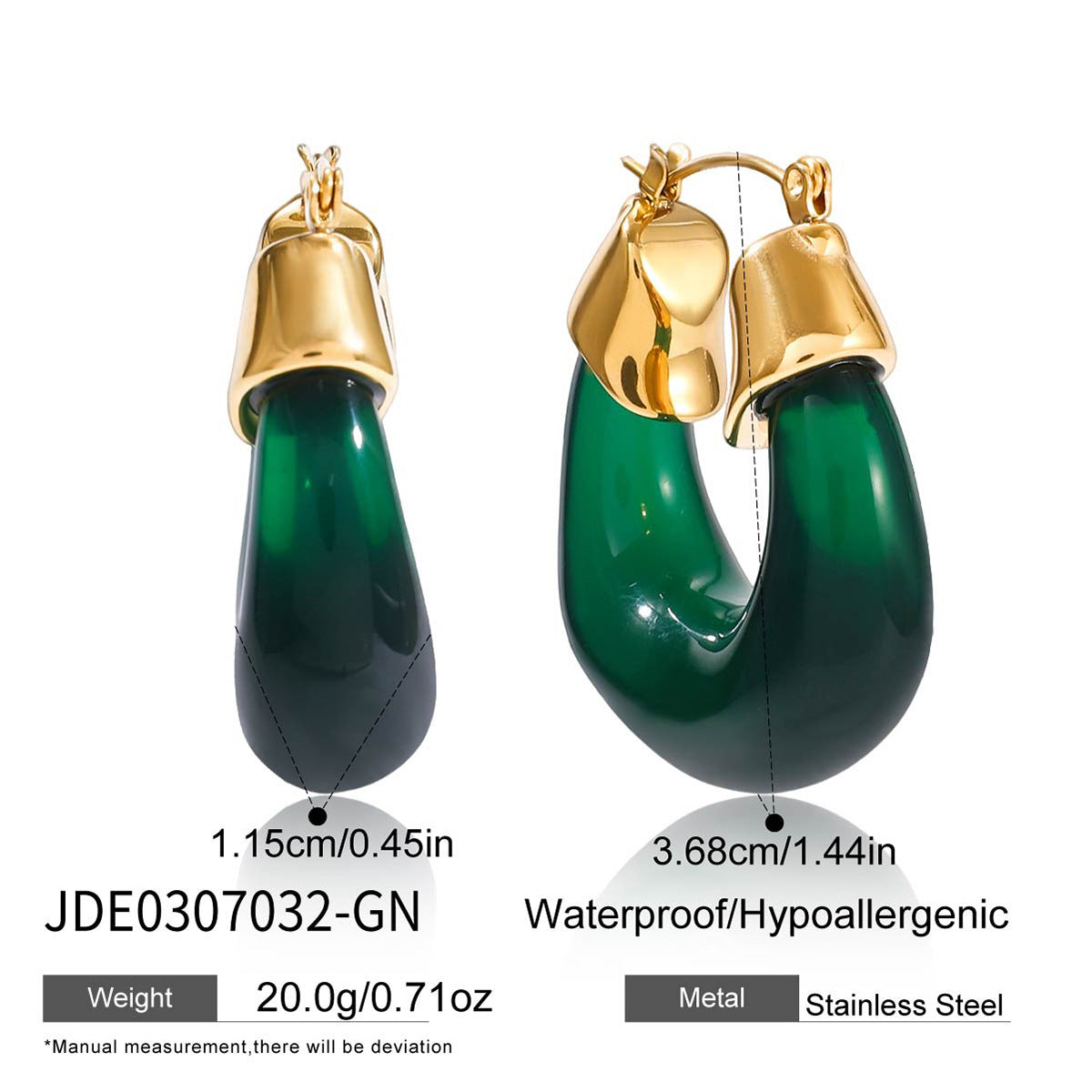 Color Resin Hoop Earrings Collection