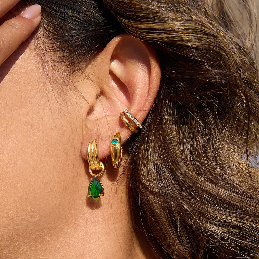 Green Zircon Earrings Collection